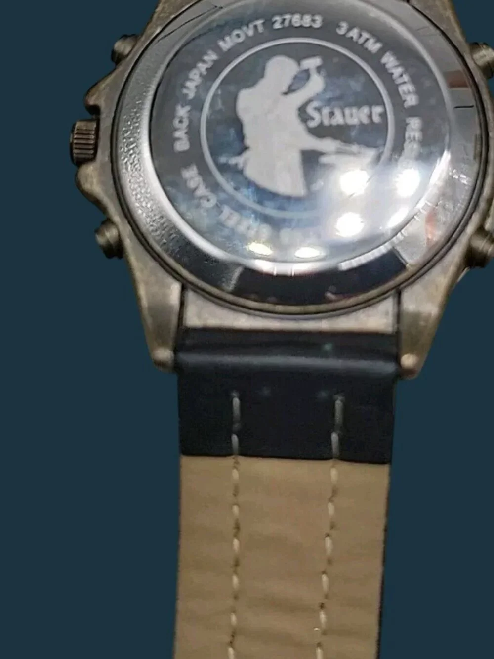 Stauer Centurion Hybrid Chronograph Watch Dual Analog Digital Mens Model 20409
